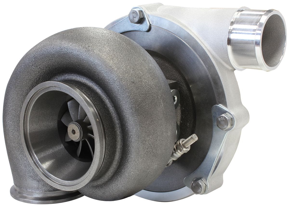Aeroflow Performance External Wastegate, V-Band Inlet & Exhaust Flanges Aeroflow BOOSTED B5855 1.01 Reverse Rotation Turbocharger 770HP, Natural Cast Finish AF80 SR