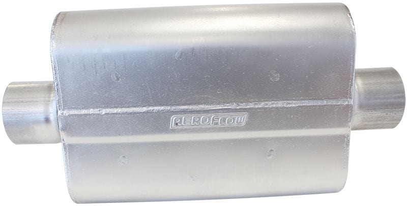 Aeroflow Performance Fabrication 2-1/2" Inlet, 2-1/2" Outlet / Straight Aeroflow 5000 Series Mufflers SR
