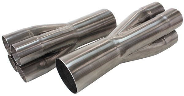 Aeroflow Performance Fabrication 2-1/4" Primary's into 4" Stainless Steel 4 into 1 Merge Collectors SR