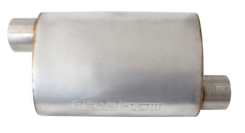 Aeroflow Performance Fabrication 3" Inlet and Outlets / Offset Inlet with Offset Outlet 5500 Series Stainless Steel Mufflers SR