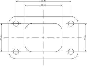 T3 Stainless Steel Turbine Inlet Flange Weld-On Suit GT30/GT35