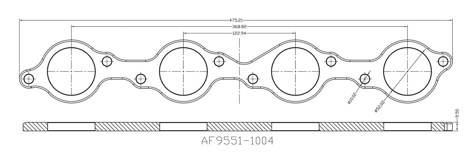 Aeroflow Performance Fabrication AF9551-1004 Header Flange Suit BB Chev, Round Port 2" SR
