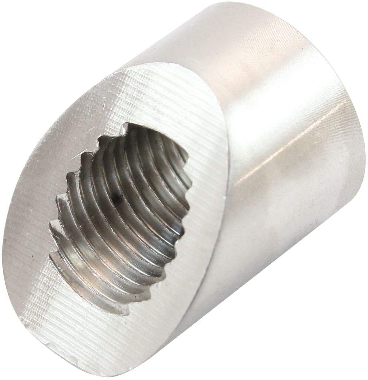 Aeroflow Performance Fabrication & Fasteners Aeroflow 45 Degree Angled & Notched Weld-On M12 x 1.25mm Oxygen Sensor Bung AF987-M12SS SR