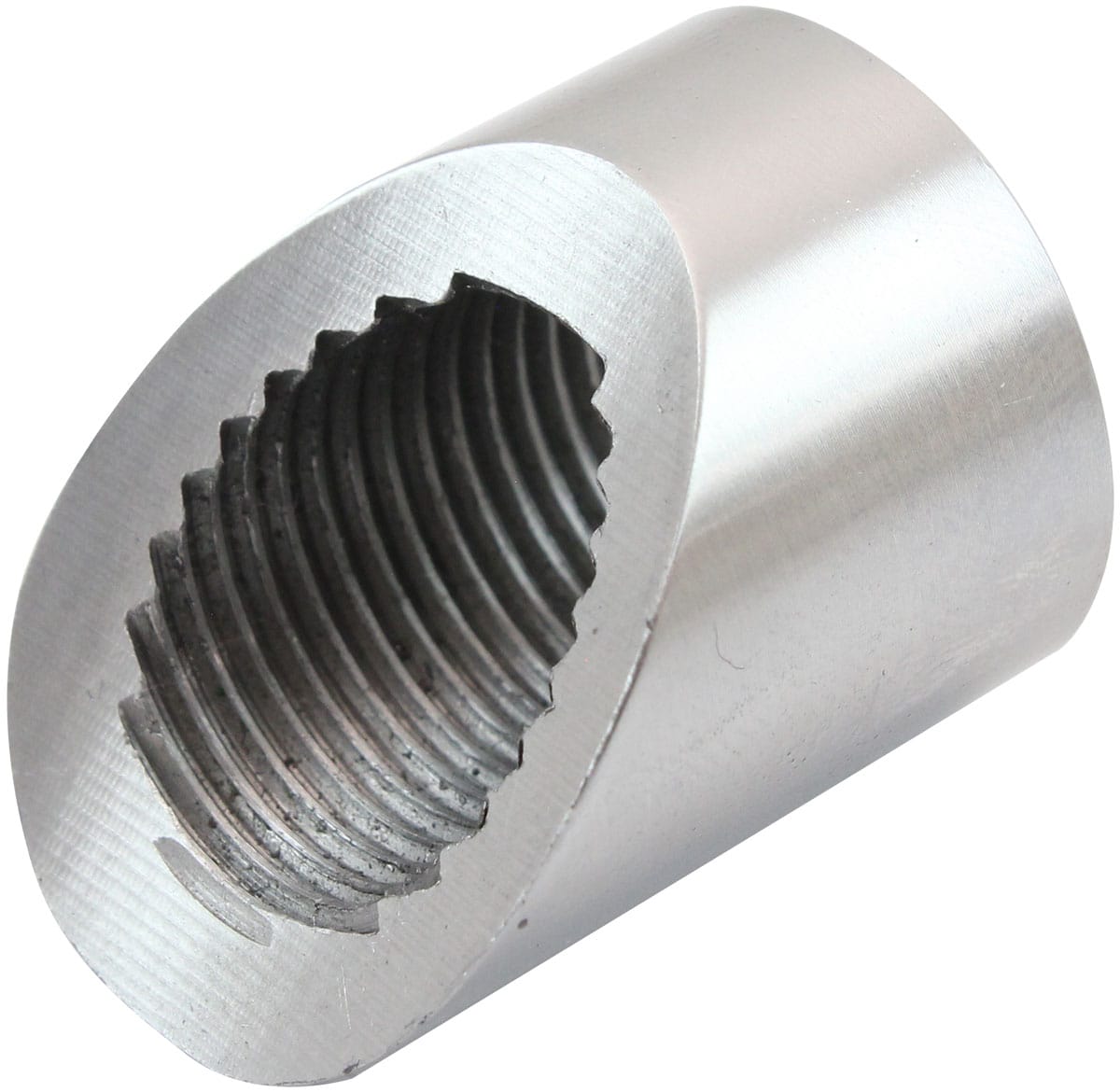 Aeroflow Performance Fabrication & Fasteners Aeroflow 45 Degree Angled & Notched Weld-On M18 x 1.50mm Oxygen Sensor Bung AF987 SR