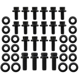 Aeroflow Holden V8 253-308 Oil Pan Bolt Kit - Black Finish AF37-2365