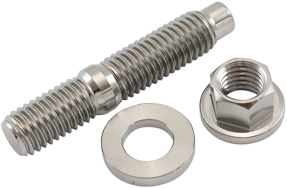 Aeroflow Performance Fabrication & Fasteners Aeroflow M10 x 1.50mm Titanium Stud, Hex Nut and Washer Kit AF55-2007 SR