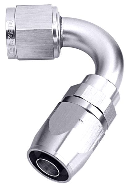 Aeroflow Performance Fittings 8 / Silver 500 Series Cutter Swivel 120° Hose End. Suits 100 & 450 Series Hose SR