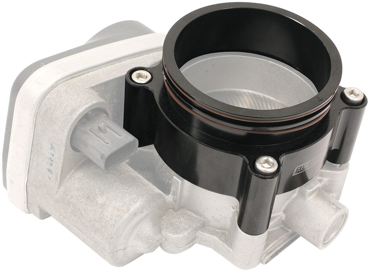 Aeroflow Performance FORD FG DBW 70mm THROTTLE ADAP (AF64-2148BLK) SR