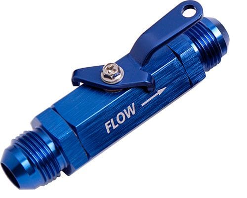 Aeroflow Performance Fuel System 12 / Red/Blue Shut Off Valve - Male - Aeroflow - AF1000 SR