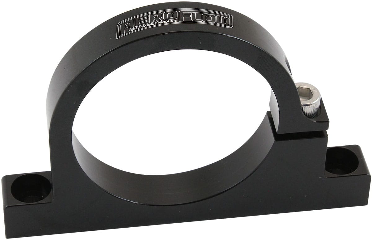 Aeroflow Performance Fuel System Aeroflow Billet Filter Bracket - Black Finish AF66-2061BLK SR