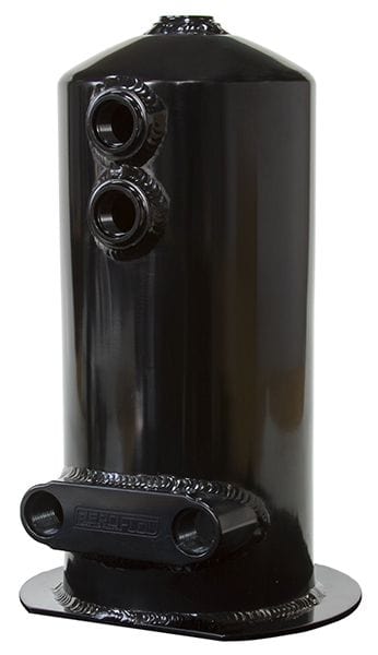 Aeroflow Performance Fuel Systems Black Aeroflow Dual Outlet EFI Pump Surge Tank - AF49-1024 SR