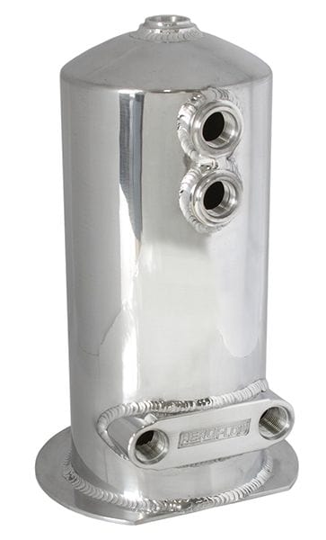 Aeroflow Performance Fuel Systems Polished Aeroflow Dual Outlet EFI Pump Surge Tank - AF49-1024 SR