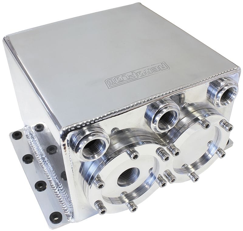 Aeroflow Performance Fuel Systems Polished Dual EFI Pump Surge Tank 3.8L Aeroflow AF77-3244 SR