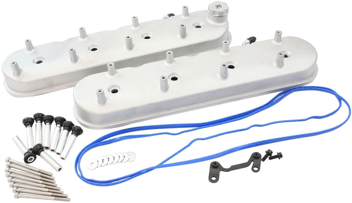 Aeroflow Performance GM LS Factory Valve Cover Set, Tall Height, Black Finish GM LS Factory Valve Cover Set, Tall Height, Black Finish SR