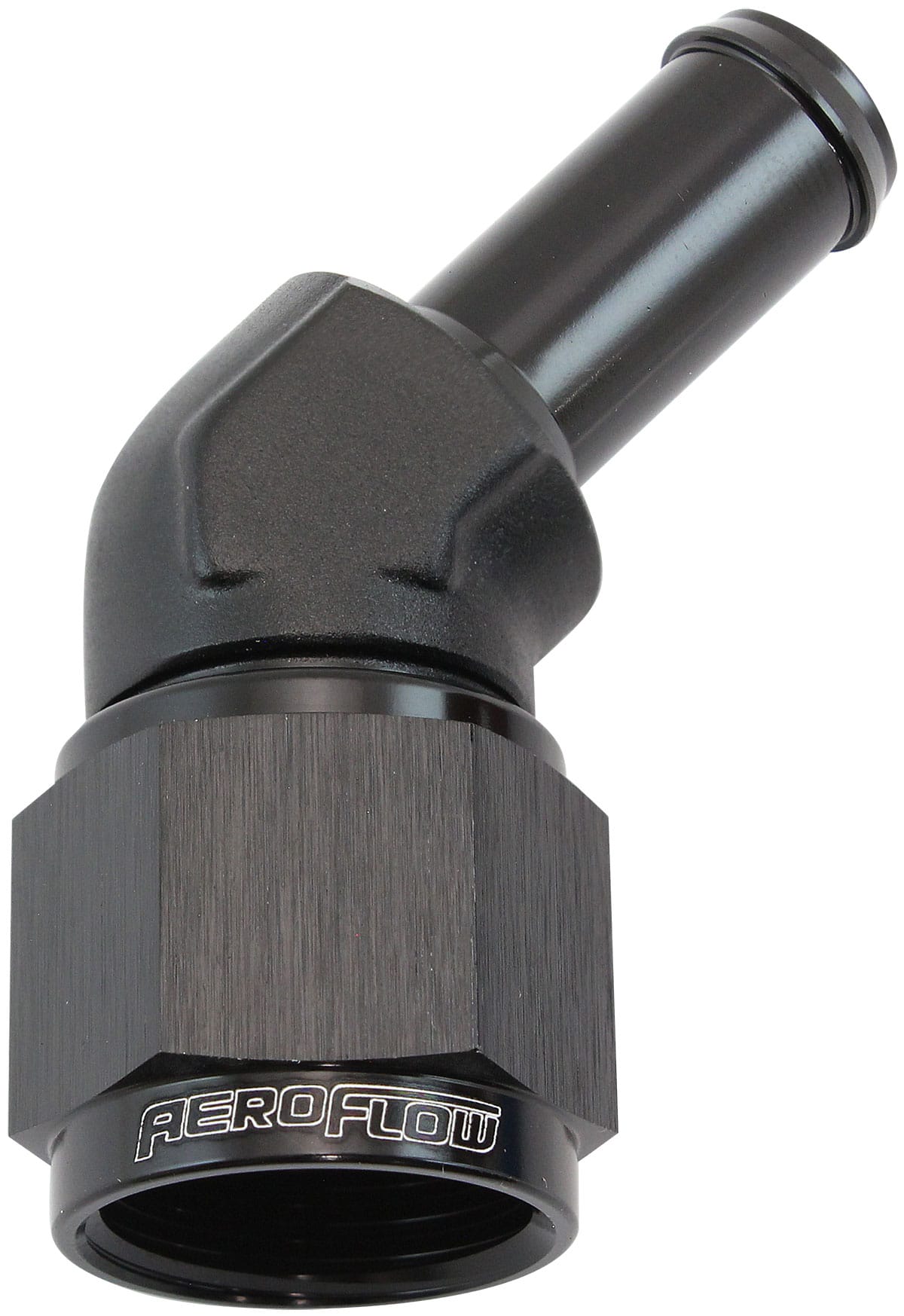 Aeroflow Performance Hose & Fittings Aeroflow 45° Hose Barb 1/2" to -10AN AF412-10-08BLK SR