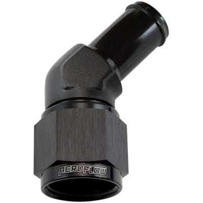 Aeroflow Performance Hose & Fittings Aeroflow 45° Hose Barb 5/8" to -10AN AF412-10BLK SR