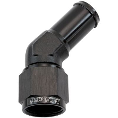 Aeroflow Performance Hose & Fittings Aeroflow 45° Hose Barb 5/8" to -8AN AF412-08-10BLK SR