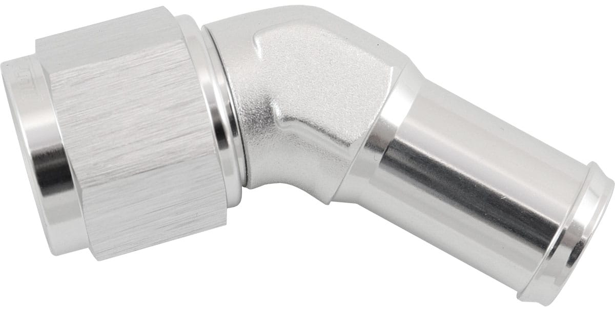 Aeroflow Performance Hose & Fittings Aeroflow 45° Hose Barb 5/8" to -8AN AF412-08-10S SR