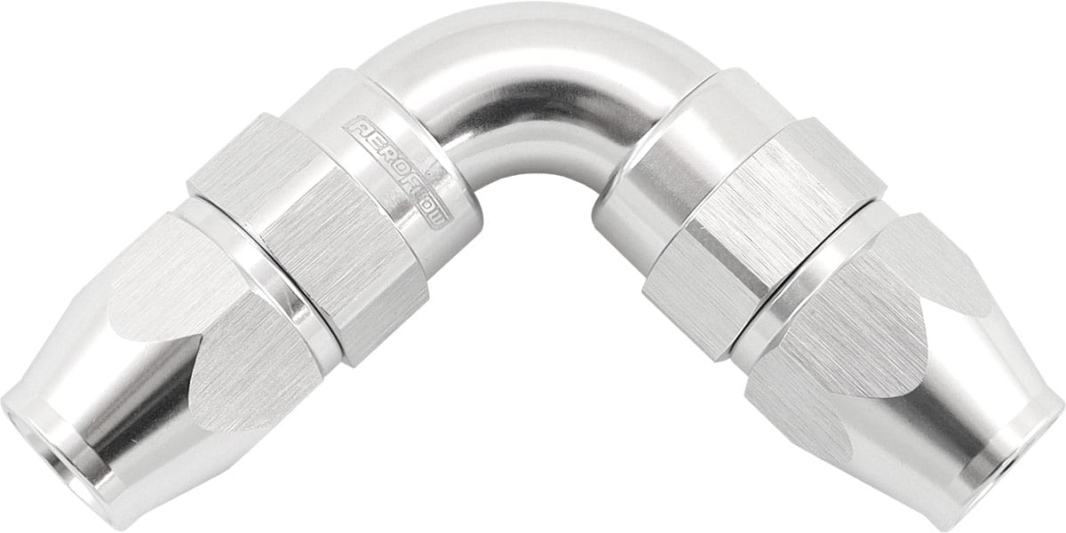 Aeroflow Performance Hose & Fittings Aeroflow 590 Series PTFE 90° Dual Hose Ends -4AN AF593-04-04DS SR