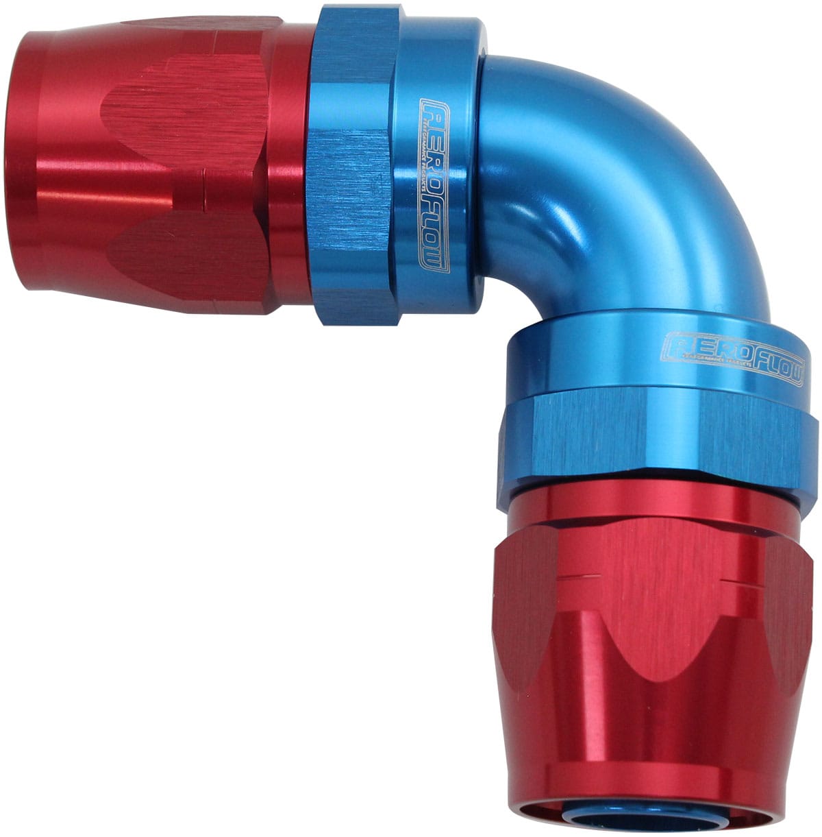 Aeroflow Performance Hose & Fittings Aeroflow 853 Series Cutter FullFlow 90° Dual Hose Ends -12AN AF853-12-12 SR