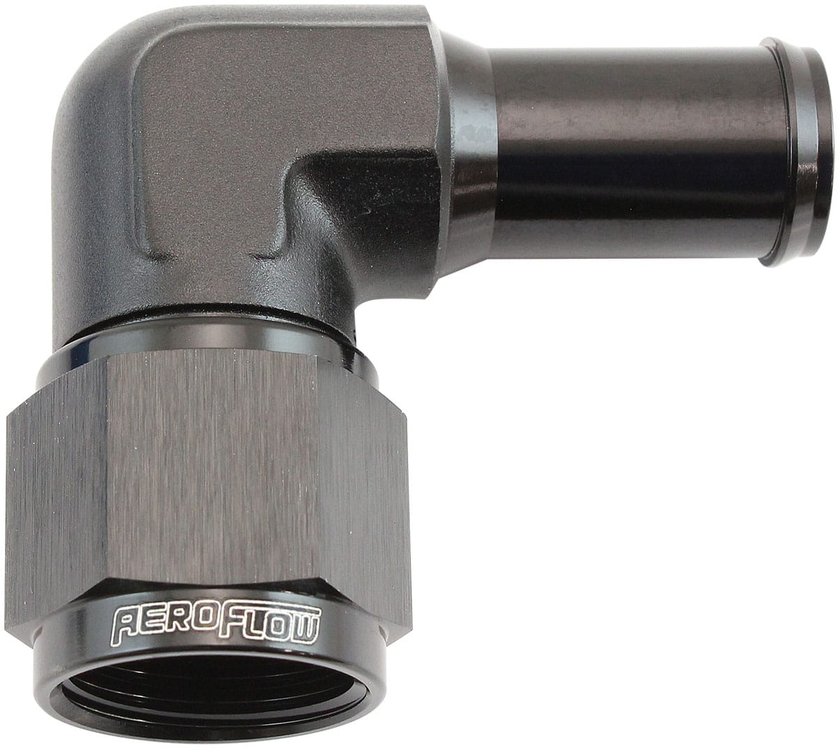 Aeroflow Performance Hose & Fittings Aeroflow 90° Hose Barb 5/8" to -10AN AF413-10BLK SR