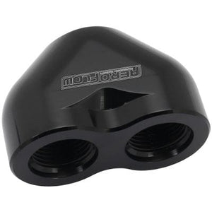 Aeroflow Billet 3 Port ORB U-Block AF455-16-12BLK