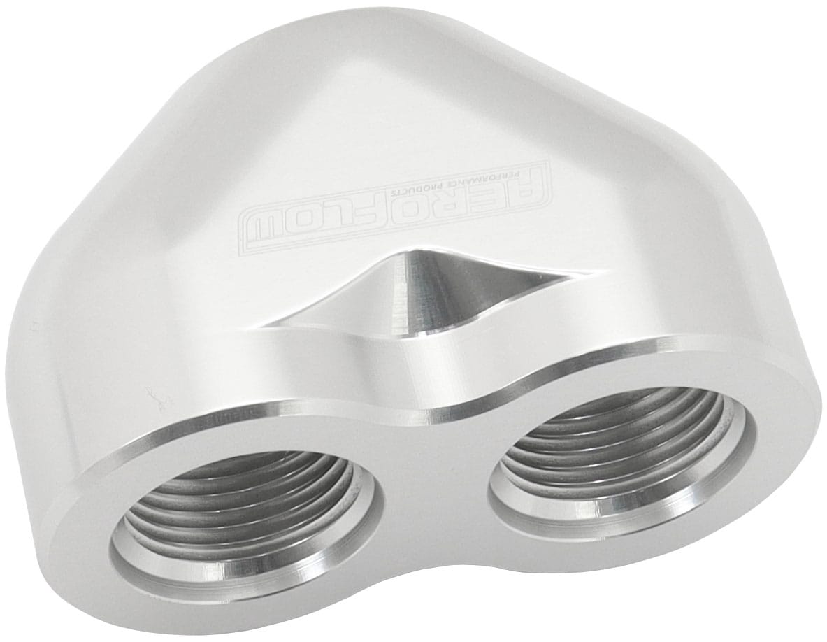Aeroflow Performance Hose & Fittings Aeroflow Billet 3 Port ORB U-Block AF455-16-12S SR