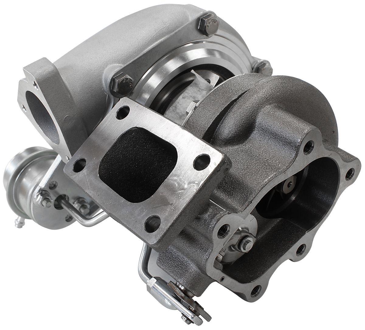 Aeroflow Performance Internal Wastegate, T25 / T28 Inlet Flange, 5-Bolt Exhaust Flange Aeroflow BOOSTED 4647 NISSAN .84 Turbocharger 440HP, Hi Temp Black Finish AF8005-2003 SR