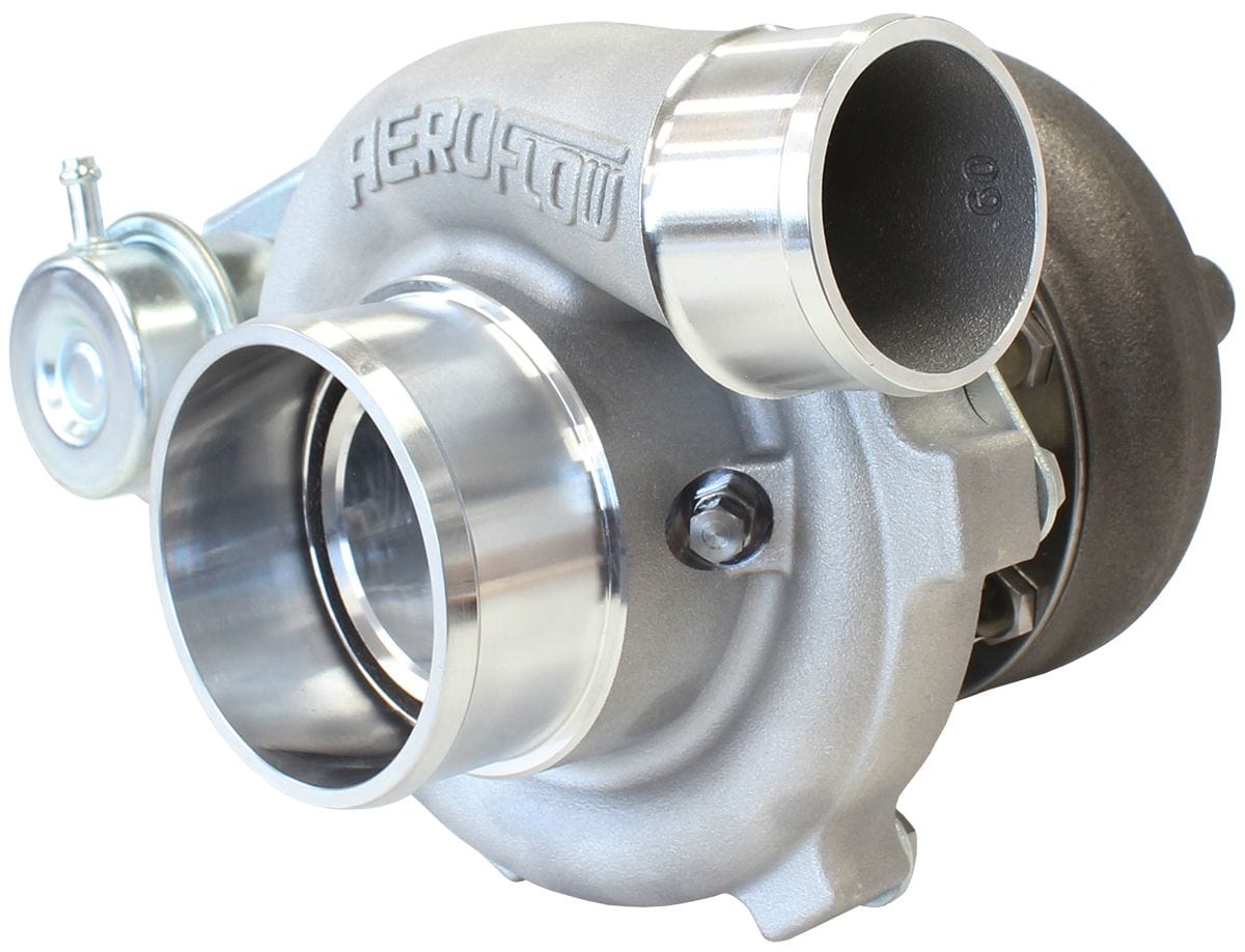 Aeroflow Performance Internal Wastegate, T25 / T28 Inlet Flange, 5-Bolt Exhaust Flange Aeroflow BOOSTED 5047 .86 Turbocharger 550HP, Natural Cast Finish AF8005-2021 SR