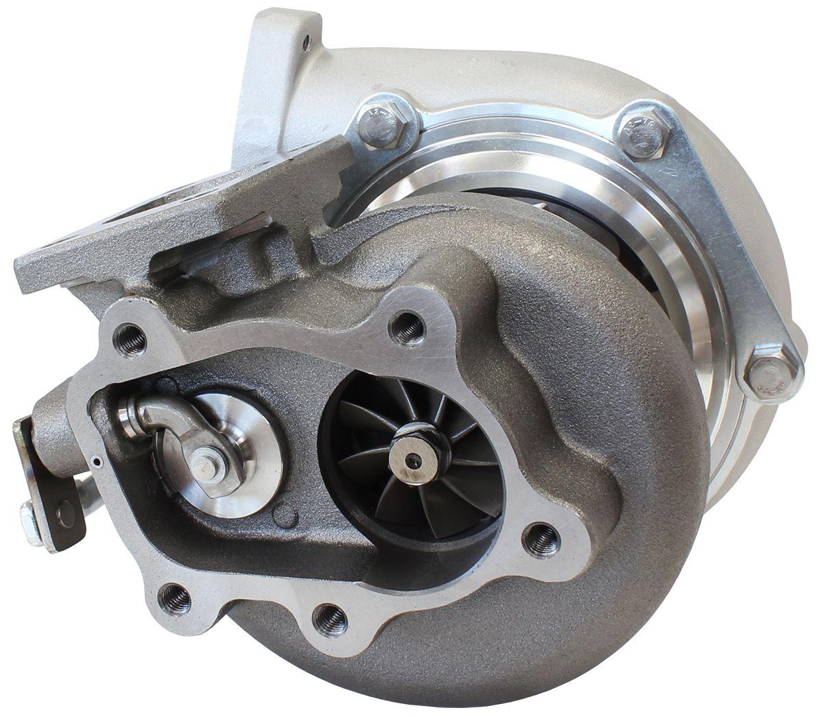 Aeroflow Performance Internal Wastegate, T25 / T28 Inlet Flange, 5-Bolt Exhaust Flange Aeroflow BOOSTED 5047 NISSAN .86 Turbocharger 550HP, Natural Cast Finish AF8005-2023 SR