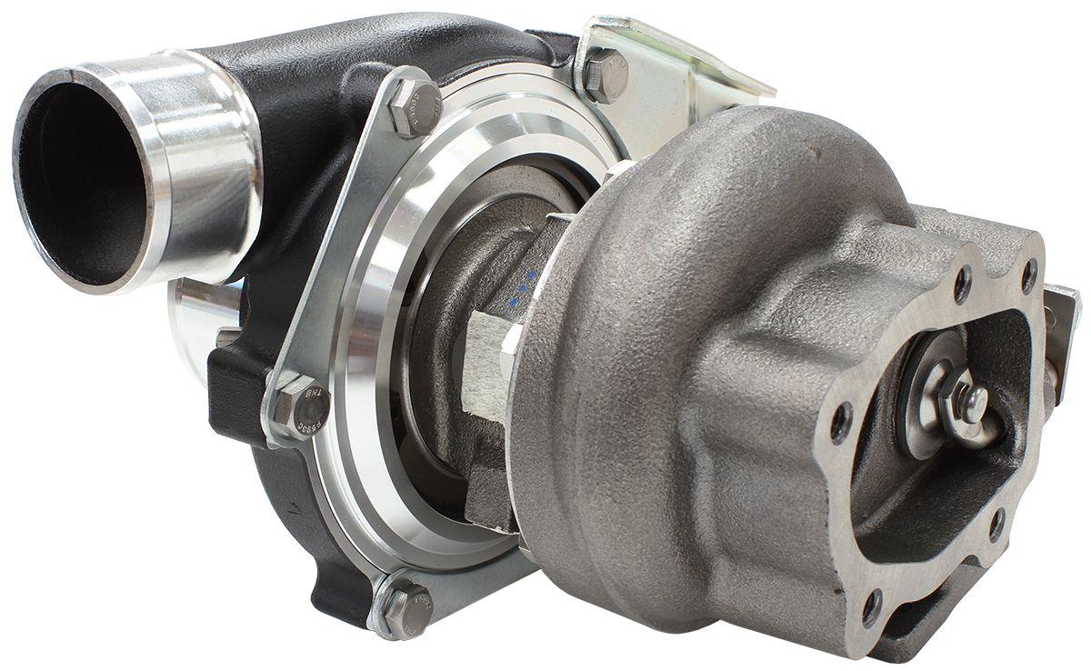 Aeroflow Performance Internal Wastegate, T25 / T28 Inlet Flange, 5-Bolt Exhaust Flange Aeroflow BOOSTED 5447 .64 Turbocharger 495HP, Hi Temp Black Finish AF8005-2005BLK SR