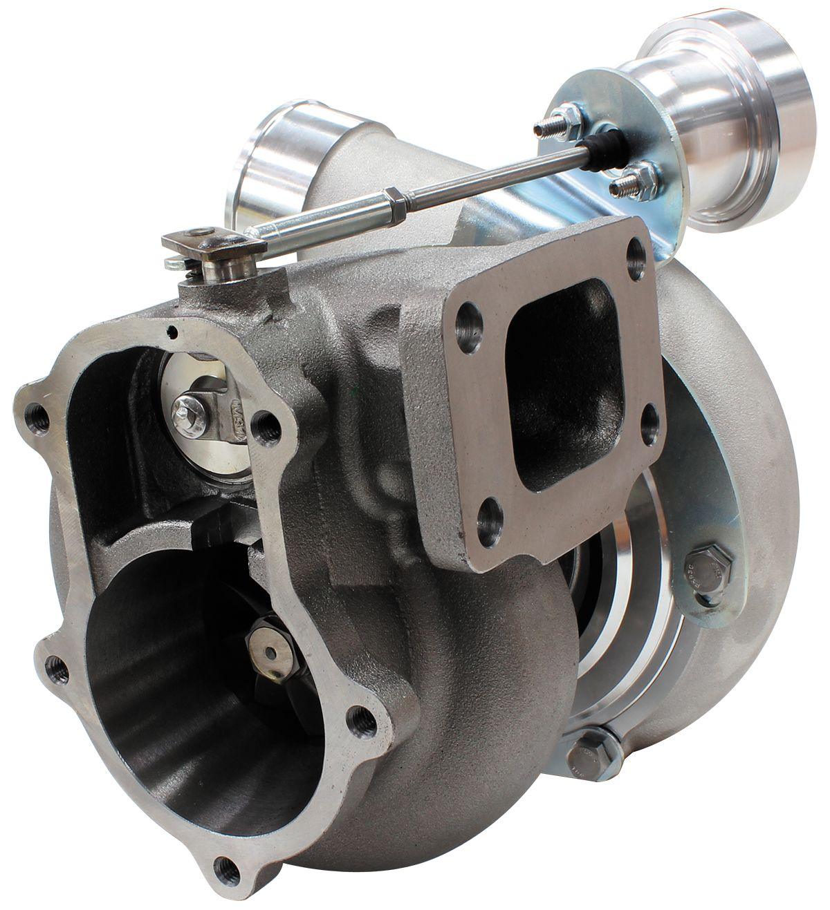 Aeroflow Performance Internal Wastegate, T3 Inlet Flange, BA-BF XR6 5-Bolt Exhaust Flange Aeroflow BOOSTED 6662 XR6 1.06 Turbocharger 825HP, Natural Cast Finish AF8005-3014 SR