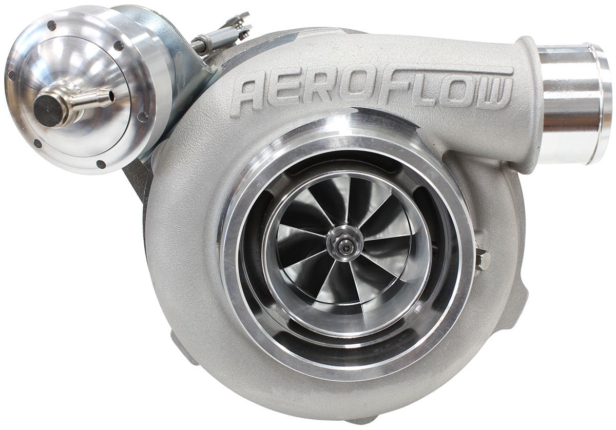 Aeroflow Performance Internal Wastegate, T3 Inlet Flange, FG XR6 5-Bolt Exhaust Flange Aeroflow BOOSTED 5862 XR6 1.06 Turbocharger 750HP, Natural Cast Finish AF8005-3013 SR