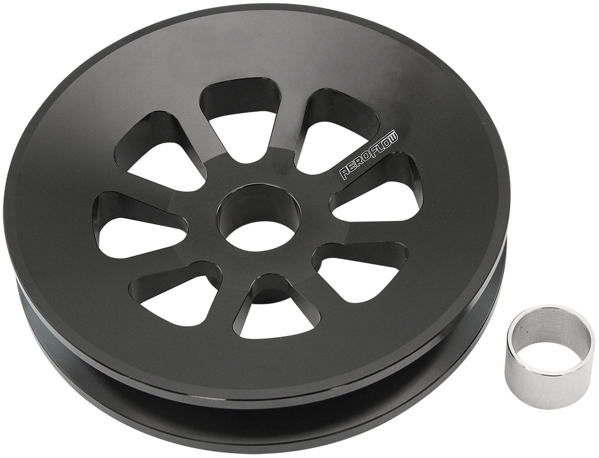 Aeroflow Performance LARGE ALTERNATOR PULLEY CHEV (AF4080-0000BLK) SR