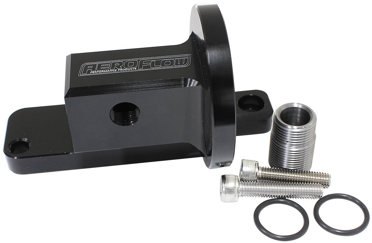 Aeroflow Performance LS Engine Parts AF82-2022 Bolt-On Oil Filter Adapter 90° Suit GM LS Series Engines AF82-2022 SR