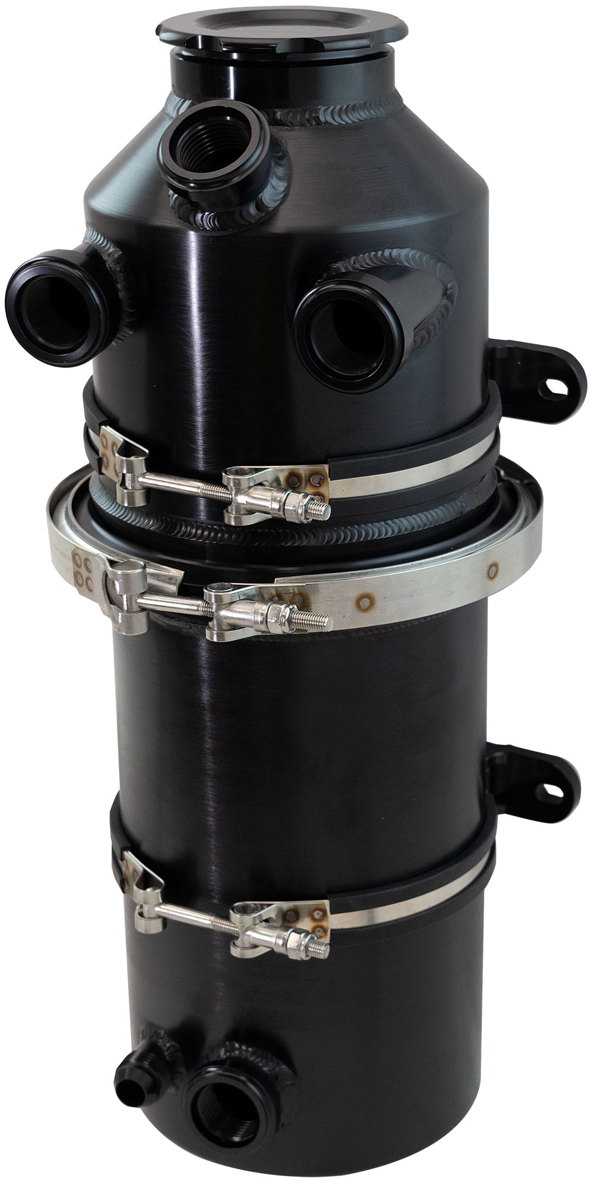 Aeroflow Performance Oil System Aeroflow Aeroflow Dry Sump Tank - 7.5 Litre (2 Gallon), Black Finish AF77-1050BLK SR