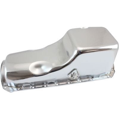 Aeroflow Performance Oil System Aeroflow Big Block Chevrolet Right Hand Dipstick Standard Replacement Oil Pan, Chrome Finish AF82-9294C SR