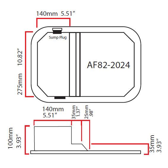 Aeroflow Performance Oil Systems AF82-2024 Fabricated Front Sump Oil Pan - Suit Mazda 13B, 6.82 Litre rx7 AF82-2024 SR