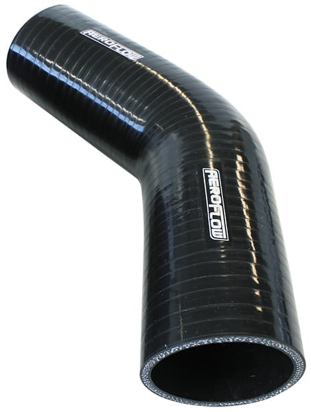 Aeroflow Performance Silicone Hose 45 Deg; Black (AF9202-137) SR