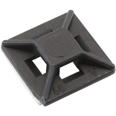 Aeroflow Cable Tie Self Adhesive Mount 12.5mm x 12.5mm - 100 Pack AF98-9996-100