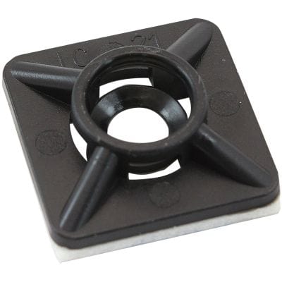 Aeroflow Cable Tie Self Adhesive Mount 19mm x 19mm - 50 Pack AF98-9997-50