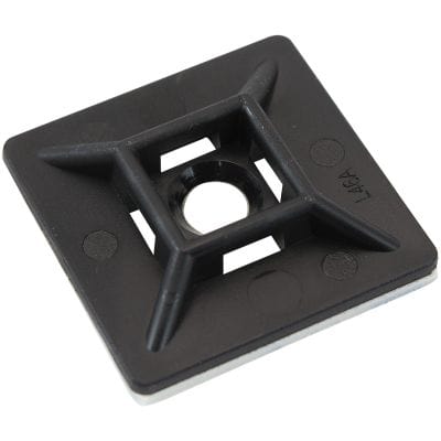 Aeroflow Cable Tie Self Adhesive Mount 28mm x 28mm - 50 Pack AF98-9998-50