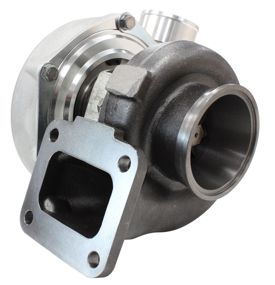 Aeroflow Performance Turbos AF8005-4022 BOOSTED 6762 T4 .82 Turbocharger 950HP, Natural Cast Finish
 External Wastegate, T4 Inlet Flange, V-Band Exhaust Flange SR