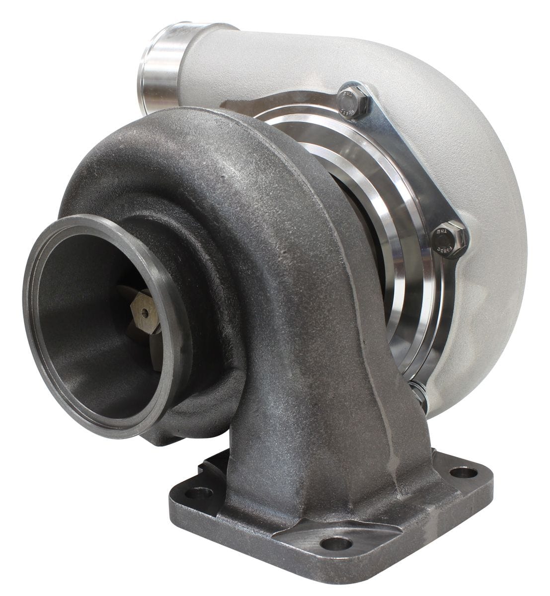 Aeroflow Performance Turbos AF8005-4022 BOOSTED 6762 T4 .82 Turbocharger 950HP, Natural Cast Finish
 External Wastegate, T4 Inlet Flange, V-Band Exhaust Flange SR