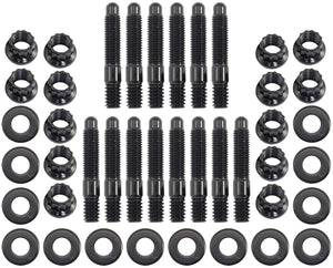 Universal Valve Cover Stud Kit 1/4-20" OAL 1.50", Pack of 14 - Black F
