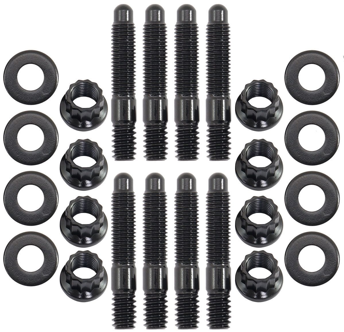 Aeroflow Performance Universal Valve Cover Stud Kit 1/4-20" OAL 1.50", Pack of 8 - Black Finish Universal Valve Cover Stud Kit 1/4-20" OAL 1.50", Pack of 8 - Black Fi SR