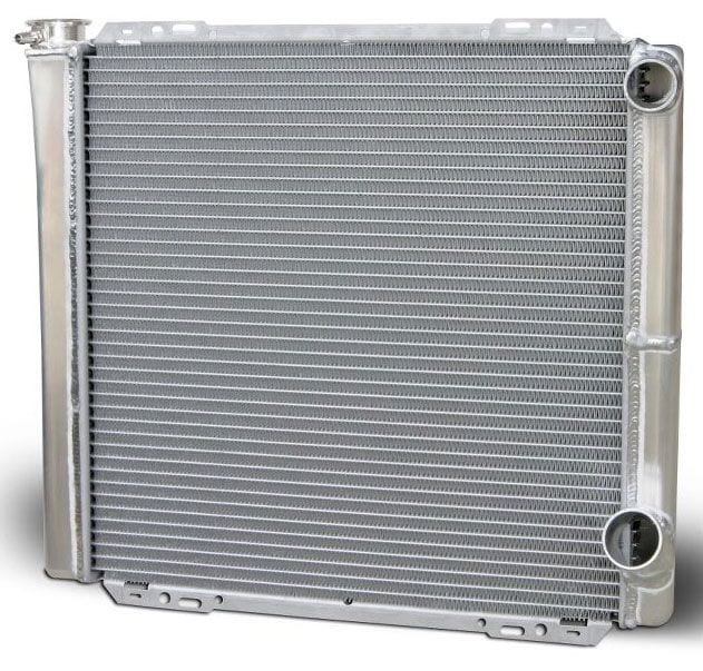 AFCO Natural Satin Finish, Double Pass, 22" x 19", LH Filler, RH Inlet, RH AFCO Universal Fit Cross Flow Aluminium Radiator AFC80100NDP SR