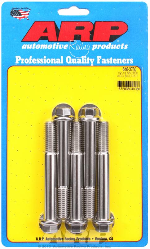 ARP ARP 1/2"-13 x 3.750 hex SS bolts (646-3750) SR