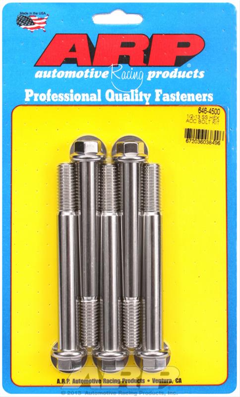 ARP ARP 1/2"-13 x 4.500 hex SS bolts (646-4500) SR