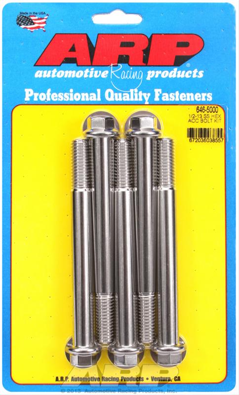 ARP ARP 1/2"-13 x 5.000 hex SS bolts (646-5000) SR